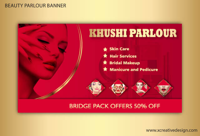 beauty parlour poster design